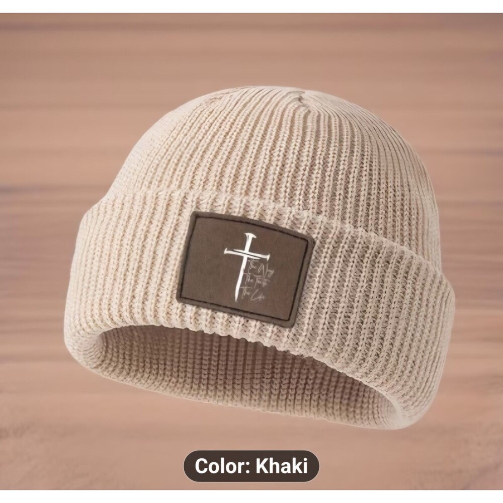 The Way, The Truth, The Life Jesus Beanie Knit Hat Khaki Unisex Adult New
